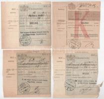 Kolozsvár ~1910. "Első Magyar Általános Biztosító Társaság" kitöltött díj-nyugta (3x) + ki...