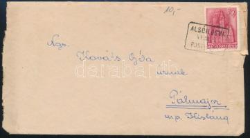1943 Levél ALSÓILOSVA postaügynökségi bélyegzéssel