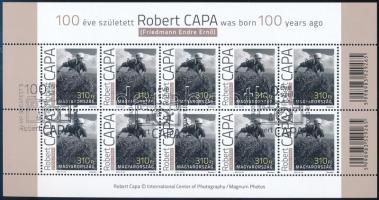 2013 100 éve született Robert Capa kisív (névérték: 3.100.-) (7.000)