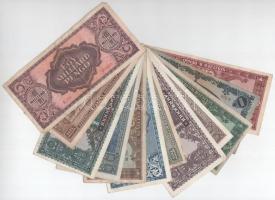 1945-1946. 12db klf pengő bankjegy T:VF-F