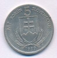 Szlovákia 1939. 5K Ni "Andrej Hlinka" T:XF ph 
Slovakia 1939. 5 Korun Ni "Andrej Hli...