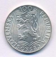 Csehszlovákia 1949. 100K Ag "Sztálin" T:AU Czechoslovakia 1949. 100 Korun Ag "Stalin&...