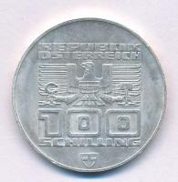 Ausztria 1976. 100Sch Ag "Innsbruck - XII. téli olimpia / Lesikló sánc" T:AU 
Austria 197...