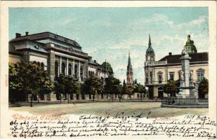 1901 Cegléd, Kossuth tér, Városház. Sebők Béla kiadása (kis szakadás / tiny tear)