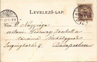 1901 Budapest XII. Zugliget, Jánoshegy. Jung Károly kiadása 6. sz., Athenaeum rt. kőnyomása. Art Nou...