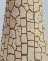 Retro iparművész repesztett mázas szálváza. cca 1960, jelzés nélkül, hibátlan, m: 20 cm