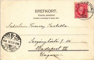 1905 Norrköping, Matteuskyrkan / church in winter (EB)