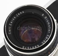 KW (Kamera Werkstatten): Praktisix cca 1957 pentaprzimás kamera Carl Zeiss Biometar f/2,8/80 objektí...