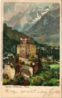 1904 Landeck (Tirol), Burg Landeck / castle. Künstler-Heliocolorkarte No. 2922. von Ottmar Zieher s: M. Zeno Diemer (EK)