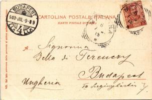 1903 Messina, Marina vista del giardino a Mare (EK)