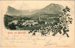 1902 Bad Aussee (Steiermark), Gruss aus Altaussee. Art Nouveau, floral (EK)