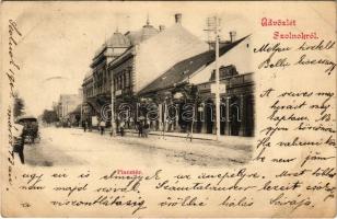 1901 Szolnok, Piac tér, Divatáruház üzlete (fl)