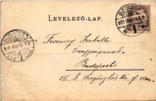 1901 Szolnok, Piac tér, Divatáruház üzlete (fl)