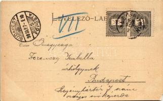 1898 (Vorläufer) Alsókubin, Dolny Kubín; Üdvözlet a szép Árvából! Híd. Hirschfeld Adolf kiadása / Gr...