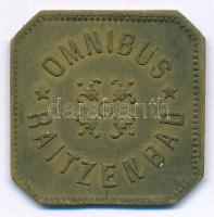 Budapest ~1900. "Társaskocsi Ráczfürdő / Omnibus Raitzenbad" Cu közlekedési bárca T:XF