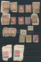 82 db osztrák okmánybélyeg berakólapon