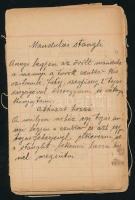 cca 1952-53 Kézzel írt receptgyűjtemény, többek közt "haditorta" és egyéb sütemények, vala...