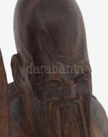 Keleti bölcs. Faragott fa, m:39 cm