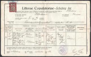 6 db osztrák okmány okmánybélyeggel