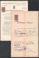 6 db osztrák okmány okmánybélyeggel