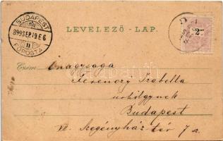 1899 (Vorläufer) Komárom, Komárnó; Városház, Tiszti pavilon, Törvényszéki palota, Esterházy pavilon,...