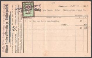 3 db osztrák számla okmánybélyeggel