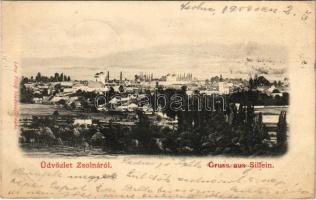 1900 Zsolna, Sillein, Zilina; látkép. Lövy Fülöp kiadása / general view (EK)