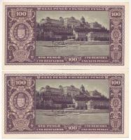 1945. 100P (2x) sorszámkövetők "E 169 016259 - E 169 016260" T:AU,XF hajtatlanok, de sarok...