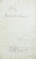 XVIII. sz. utolsó harmada Francisci Bárány: Idea Universi Iuris Hungarici. Kézzel írt latin nyelvű j...