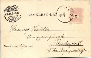 1899 (Vorläufer) Jászó, Jászóvár, Jasov; Jászóvári prépostság. Varga Bertalan kiadása / abbey (EK)