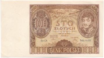 Lengyelország 1934. 100Zl CA 5661440 T:AU nagyobb sarokhajlások Poland 1934. 100 Zlotych CA 5661440 C:AU corner folds Krause P#75