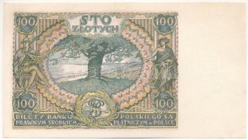 Lengyelország 1934. 100Zl "CA 5661440" T:AU nagyobb sarokhajlások Poland 1934. 100 Zlotych...