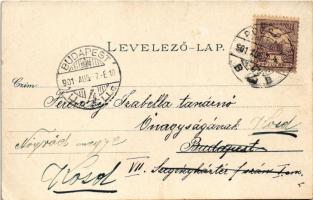 1901 Pozsony, Pressburg, Bratislava; Mély út kápolna / Tiefen Weg Kapelle / chapel. Heliocolorkarte ...