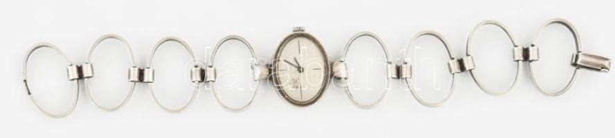 Ezüst (Ag) női karóra, jelzett, működik, bruttó: 27 g