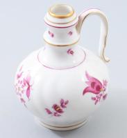 Herendi lila virágmintás váza, jelzett, hibátlan, m: 11 cm