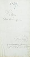1769 Francisci Bárány: Planum seu Collectio Decisionum Curialum. Kézzel írt latin nyelvű jogi könyv,...