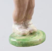 Iparművész kerámia kislány, számozott, kopással, m: 15,5 cm