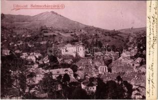 1900 Selmecbánya, Schemnitz, Banská Stiavnica; látkép / general view (EK)
