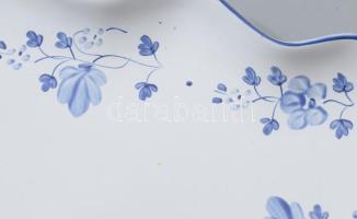 Herend village pottery fenyő mintás tál. Kézzel festett, jelzett, hibátlan 21x20 cm