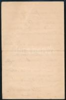 1889 Ditrói Mór (1851-1945) színész levele Nándor fiának, előtte a fiú levele