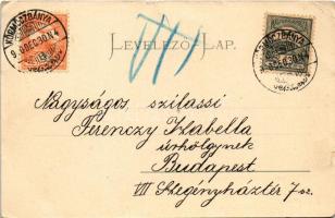 1900 Körmöcbánya, Kremnitz, Kremnica; Fő tér, Szentháromság szobor. Ritter Lipót J. kiadása / main s...