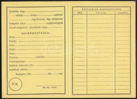 1937 Kitöltetlen légoltalmi igazolvány