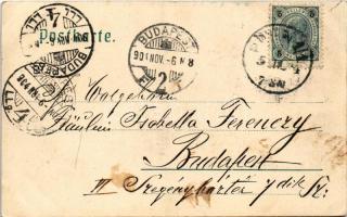 1904 Wien, Vienna, Bécs; Esterházy Park mit Apollo Theater / cinema (EK)