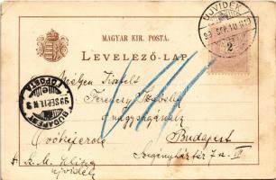 1899 (Vorläufer) Újvidék, Novi Sad; Római katolikus plébániatemplom, Pétervárad vár, Központi szállo...