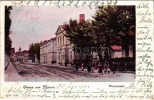 1904 Wien, Vienna, Bécs XXIII. Mauer, Wienerstrasse, Rathaus / street, town hall