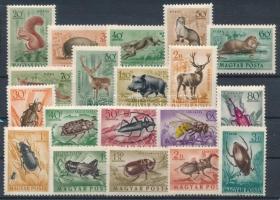 1953-1954 Erdei állatok hiányos sor 1Ft nélkül + Rovarok sor (9.400)