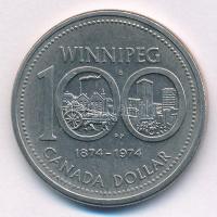 Kanada 1974. 1$ Cu-Ni "100 éves Winnipeg" T:AU Canada 1974. 1 Dollar Cu-Ni "Winnipeg ...