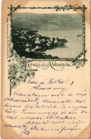 1896 (Vorläufer!!!) Abbazia, Opatija; Photogr. Kunstverlag Rich. Hartmann Art Nouveau, floral (EK)