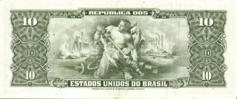 Brazília 1965-67. 10C 1c fny-sal, 50C 50c fny-sal, 100C 10c fny-sal, 500C 50c fny-sal, 1000C 1CN fny...