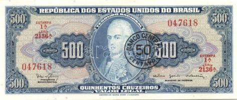 Brazília 1965-67. 10C 1c fny-sal, 50C 50c fny-sal, 100C 10c fny-sal, 500C 50c fny-sal, 1000C 1CN fny...